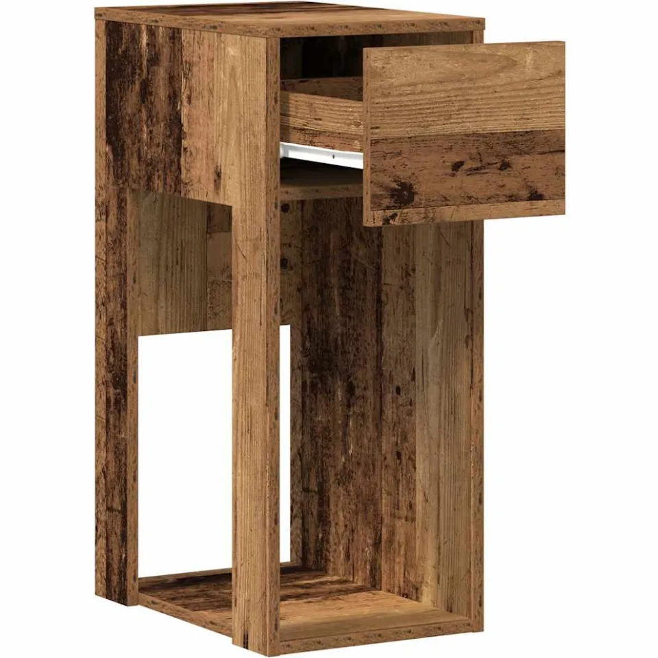 vidaXL Computertorenstandaard met lade 30x44x74 cm oud houtkleurig bruin, foto 4
