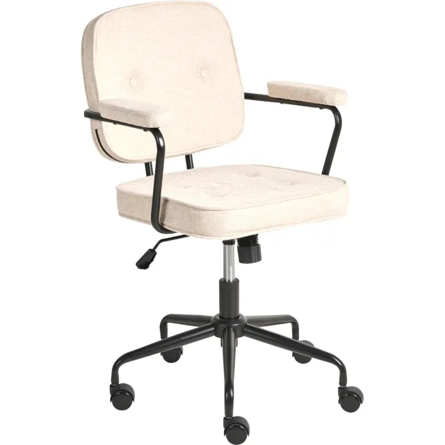 Beliani PAWNEE - Bureaustoel - Lichtbeige - Polyester