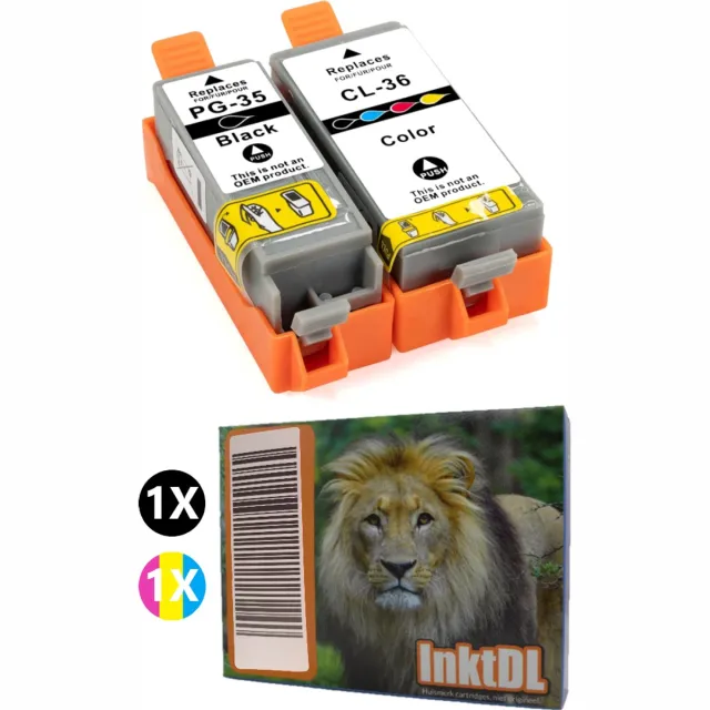InktDL Huismerk geschikt voor Canon PGI-35 / CLI-36 Inktcartridges - IP100 - IP110 - TR150 Zwart + Kleur