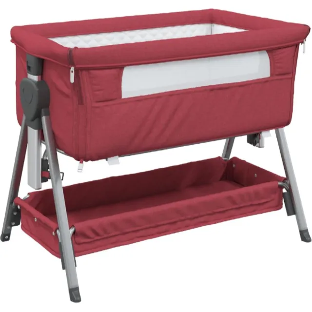 vida xl Babybox met matras linnen rood