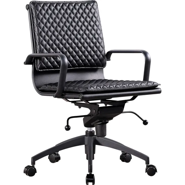 CD Furniture Diamond Bureasutoel Zwart | Full Black Softpad Design Bureaustoel