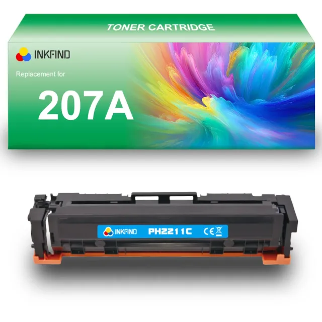 INKFIND 207A (W2211A) Cyaan tonercartridge compatibel met HP 207A (W2211A) Cyaan toner cartridge - 1-pack Cyaan Cyaan x 1