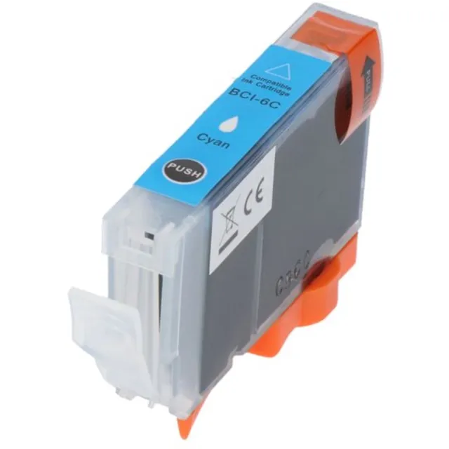 PrintAbout huismerk Inktcartridge BCI-6C Cyaan geschikt voor Canon