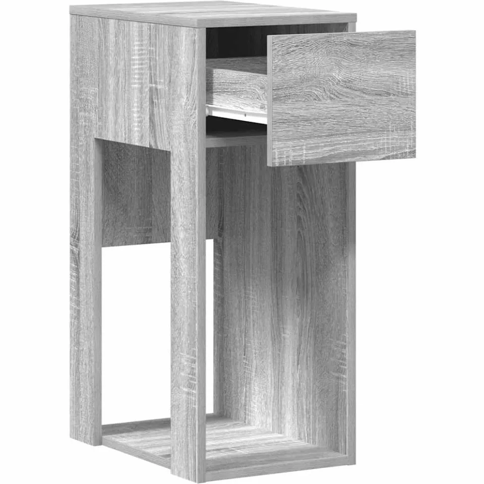 vidaXL Computertorenstandaard met lade 30x44x74 cm grijs sonoma eiken, foto 4
