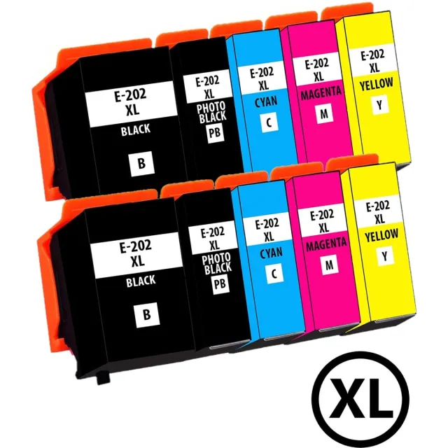 InktDL Huismerk geschikt voor Epson 202XL Inktpatronen (10X) - XP6000 - XP6005 - XP6100 - XP6105 Multipack 10 Cartridges