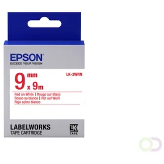 Epson Standard Tape- LK-3WRN Std Red/Wht 9/9 (C53S653008)