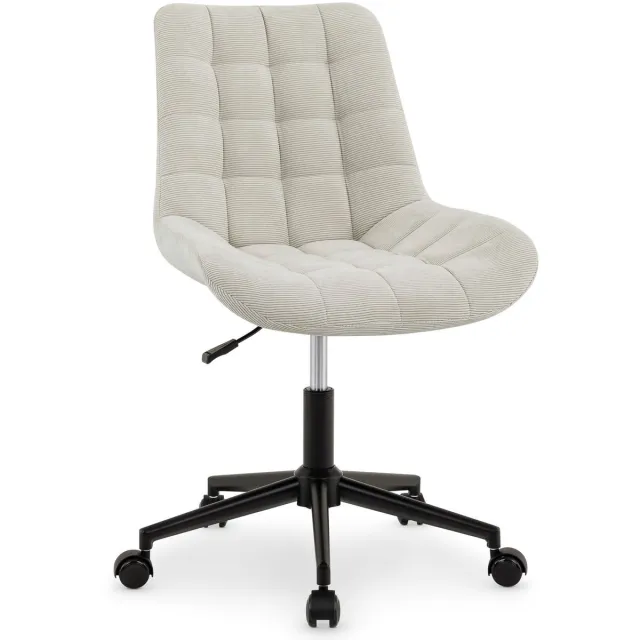 IDIMEX Draaistoel VASILO met corduroy – beige