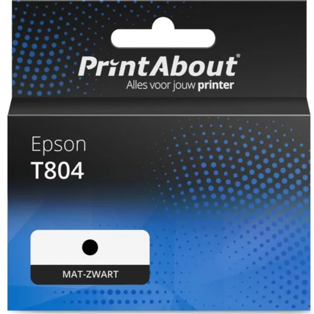 PrintAbout Huismerk Epson T8048 Inktcartridge Mat-zwart