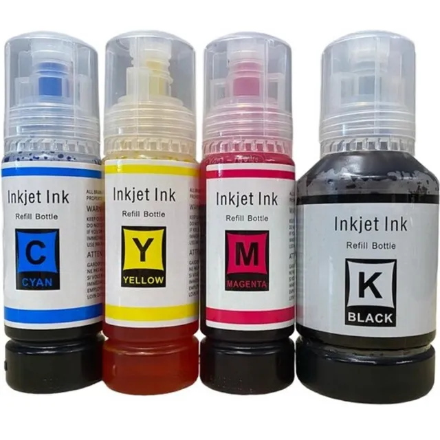 Inktkeuze 101 EcoTank set alle kleuren inktflessen huismerk geschikt voor Epson printers