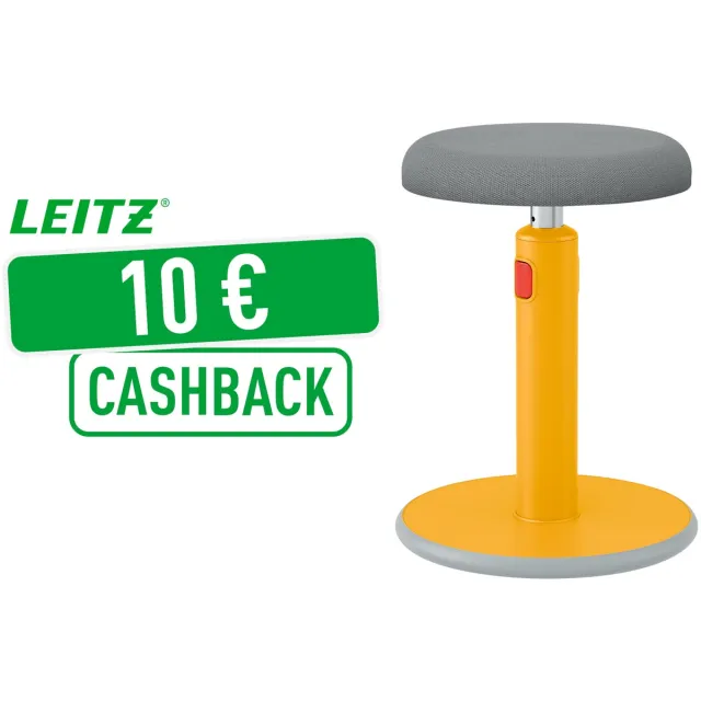 Leitz Ergo Cosy actieve Zit/Sta kruk, geel