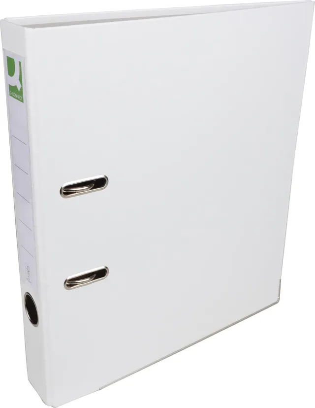 Q-CONNECT ordner, voor ft A4, uit PP en papier, met beschermrand, rug van 5 cm, wit