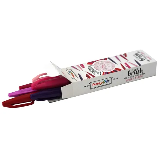 Pentel Brushpen Pentel Sign SES15C Sweet Flora assorti 6 stuks