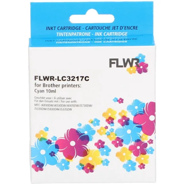 FLWR Cartridges / Brother LC-3217C / cyaan / Geschikt voor Brother