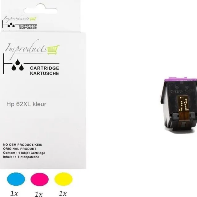 Improducts Inkt cartridges - Alternatief HP 62 / HP 62XL - C2P07AE Kleur