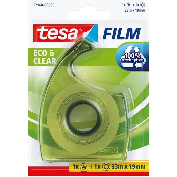 Tesa Plakband handdispenser tesafilm® Eco & Clear 33mx19mm transparant blister