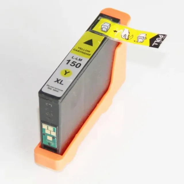 Inktkenners Inktcartridge geschikt voor Lexmark 150 XL | 1x Geel geschikt voor Pro 715 - 915 & Lexmark S315 - 145 - 515 Grijs