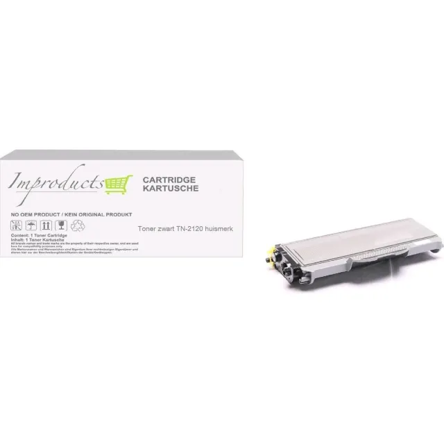 Improducts Toner - Alternatief Brother TN2120 / TN-2120 zwart hoge inhoud