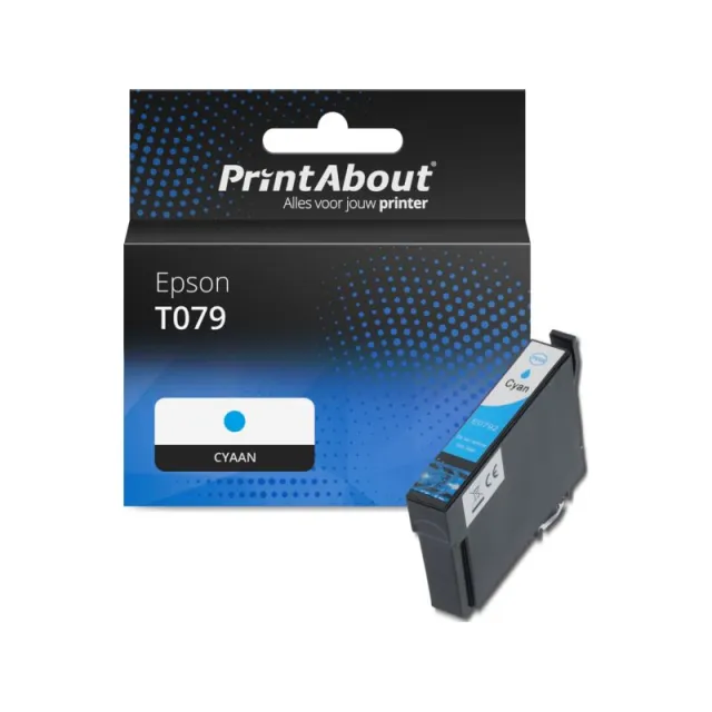 PrintAbout huismerk Inktcartridge T079 (C13T07924010) Cyaan Geschikt voor Epson