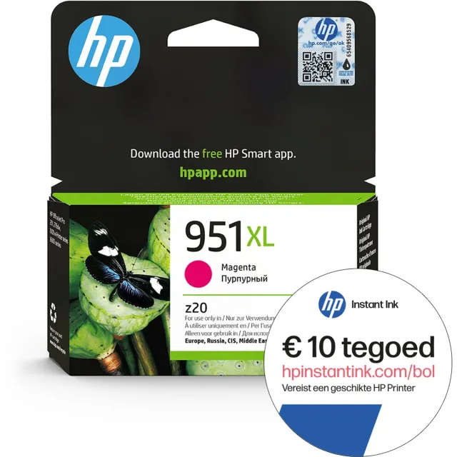 HP 951XL - Inktcartridge Magenta + Instant Ink tegoed