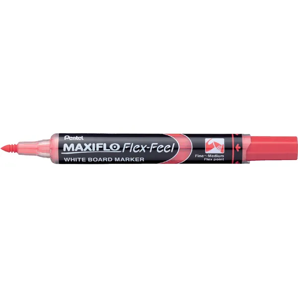 Pentel Whiteboardmarker Pentel MWL5SBF Maxiflo rond 1.5-4.5mm rood