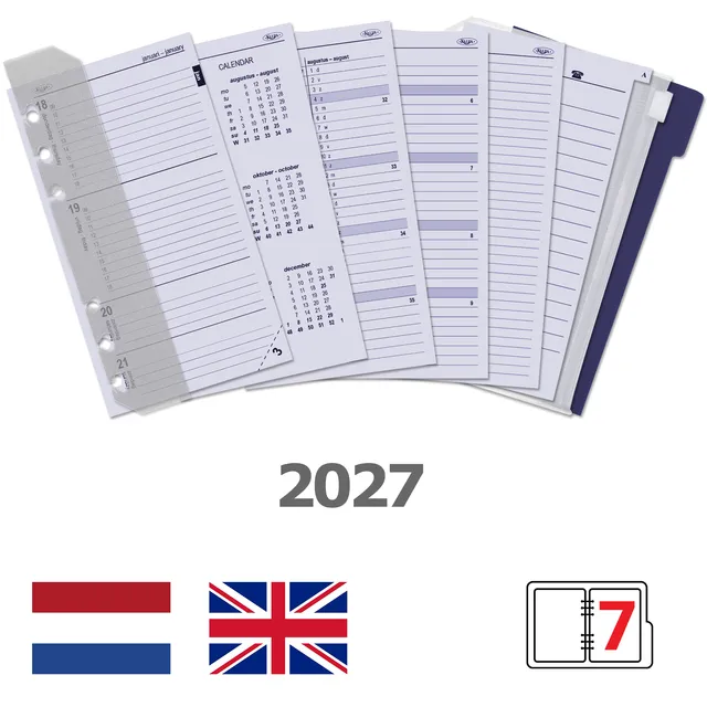 Kalpa Agendavulling 2027 Kalpa Personal jaardoos 7dagen/2pagina's