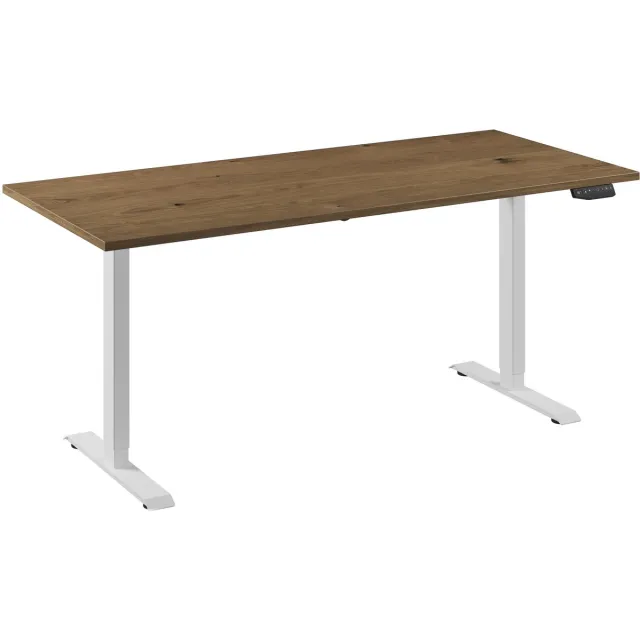 Ceha Europe Bureau Adjust 1 Plus QA 180x80 Aluminium/Eiken tabak Eiken tabak blad