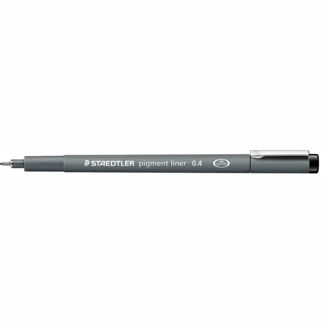 Staedtler pigment liner fineliner, ronde punt, schrijfbreedte 0,4 mm, zwart