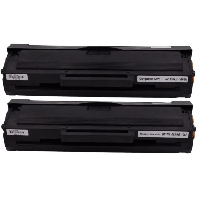 KATRIZ huismerk toner W1106A (HP106A) Zwart - 2 stuks - 1000 Pagina's per toner | Geschikt voor HP Laser 107a / Laser 107w / Laser MFP 135a / Laser MFP 135w / Laser MFP 137fnw