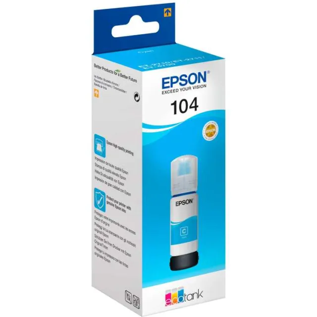 Epson 104 EcoTank inktfles cyaan Blauw