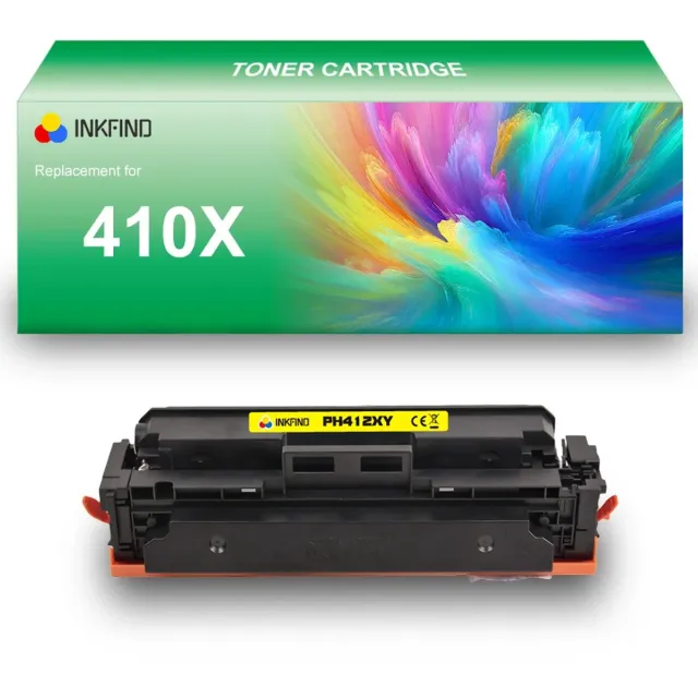 INKFIND 410X (CF412X) Geel tonercartridge compatibel met HP 410X (CF412X) tonercartridge Geel - 1-pack Geel Geel x 1