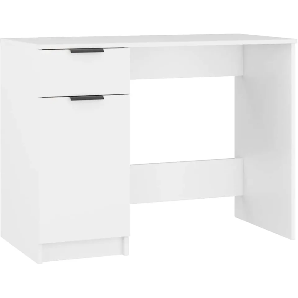vidaXL Bureau 100x50x75 cm bewerkt hout wit