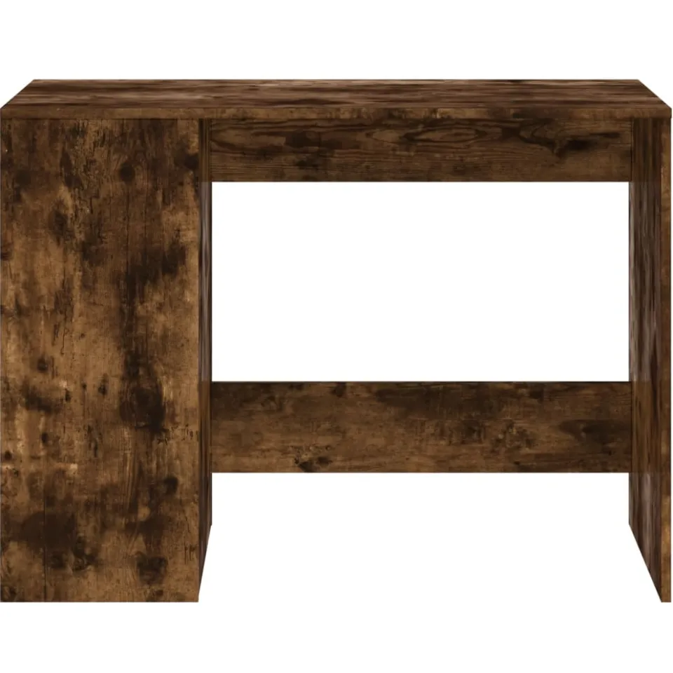 vidaXL Bureau 102x50x75 cm bewerkt hout gerookt eikenkleurig Bruin