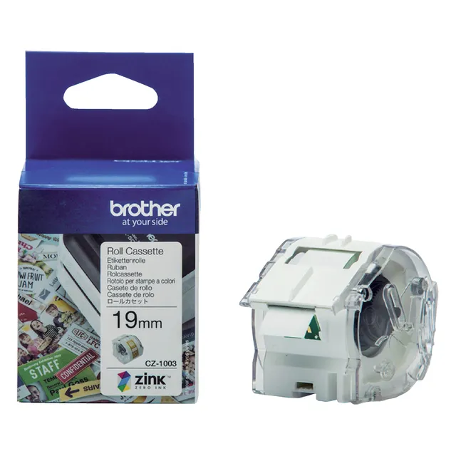 Brother Etiket Brother CZ-1003 multifunctioneel 19mm 1 rol á 5m wit