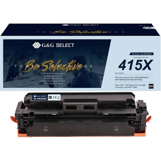 G&G Toner vervangt HP 415X Compatibel Zwart W2030X GS-HW2030X(415X) Kleurloos