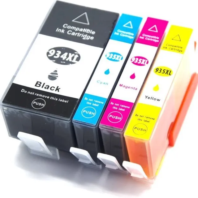 inktdag inktcartridges voor HP 934 / HP 935 inktcartridges, hp 934xl / hp 935xl multipack van 4 kleuren (1*BK, C, M en Y) voor HP Officejet Pro 6230, HP Officejet Pro 6820, HP Officejet Pro 6830, HP OfficeJet Pro 6800 Huismerk Zwart (57ml)