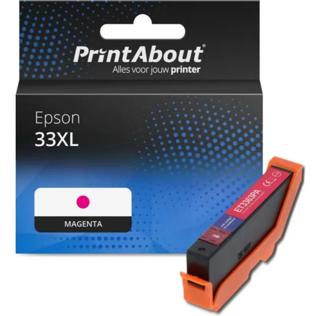 PrintAbout huismerk Inktcartridge 33XL (C13T33634012) Magenta Hoge capaciteit geschikt voor Epson