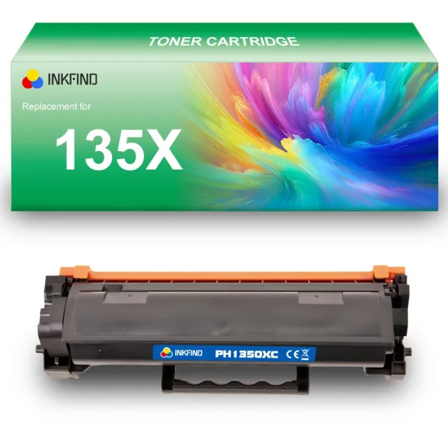 INKFIND 135X (W1350X) tonercartridge compatibel met HP 135X W1350X - 1-pack Zwart XL Zwart x 1