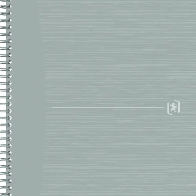 Oxford Origin spiraalschrift, ft A4+, 140 bladzijden, geruit 5 mm, grijs