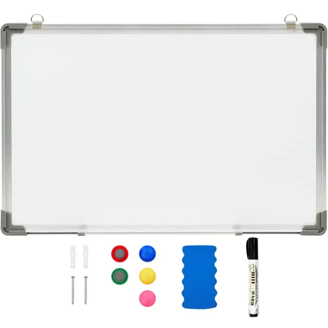 vidaXL Whiteboard magnetisch 60x40 cm staal wit