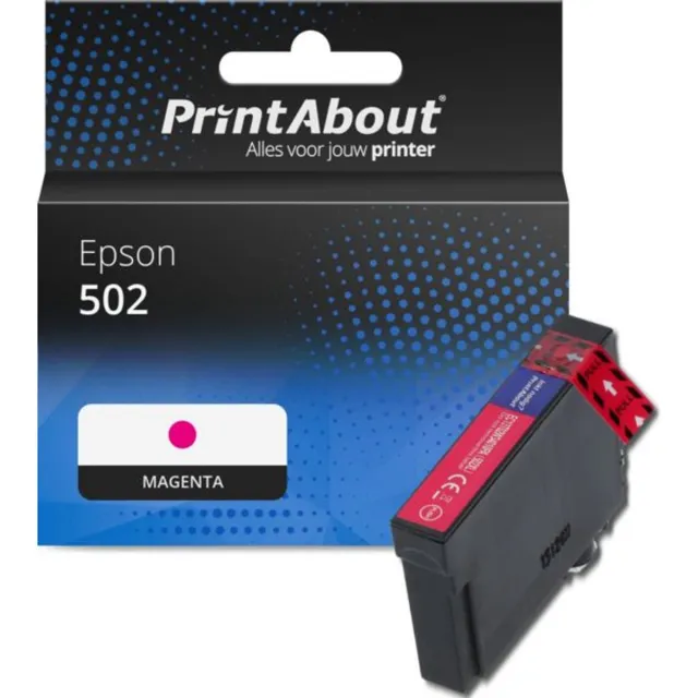 PrintAbout huismerk Inktcartridge 502 (C13T02V34010) Magenta geschikt voor Epson