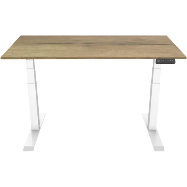 Euroseats Elektrisch Zit Sta Bureau 120 x 80 Wit/Eiken