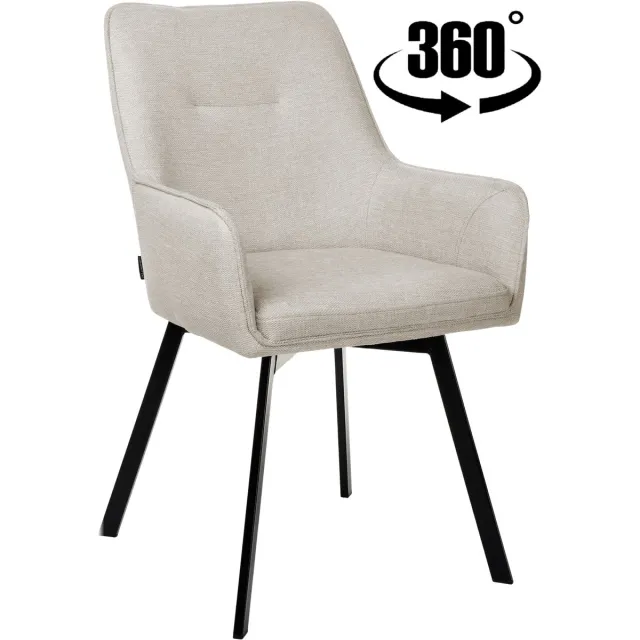 ExitoDesign SWEN - Bureaustoel - Beige Tkanina - Draaibaar - Ergonomisch Beige;Zwart