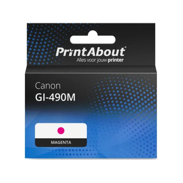 PrintAbout huismerk Inktcartridge GI-490M Magenta Geschikt voor Canon