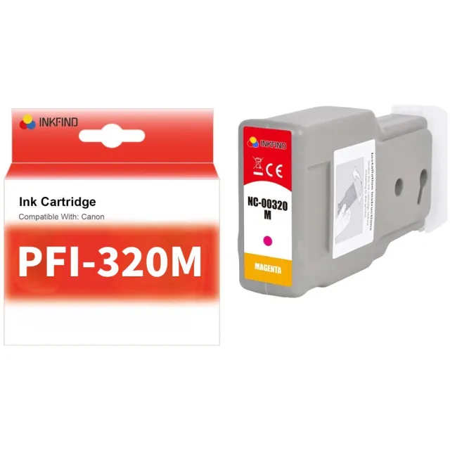 INKFIND PFI-320 Magenta Inktcartridge compatibel met Canon PFI-320 - 1-pack Magenta*1 Magenta x1
