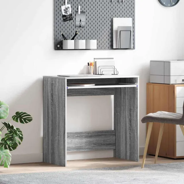 vidaXL Bureau Grijs Sonoma 77,5 x 43 x 79 cm Bewerkt hout, foto 2