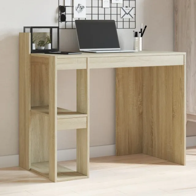 vidaXL Bureau 103,5x56,5x94 cm bewerkt hout sonoma eikenkleurig, foto 2