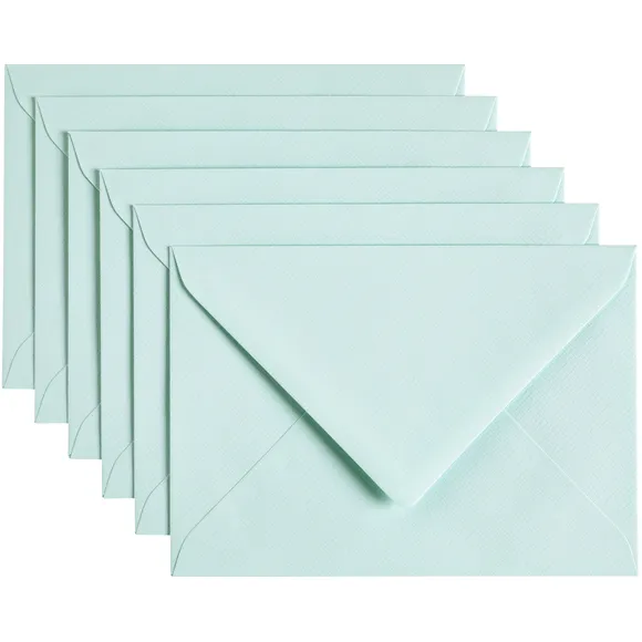 Papicolor Envelop Papicolor C6 114x162mm zeegroen pak à 6 stuks