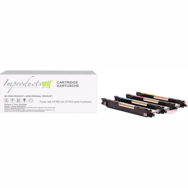 Improducts Toner - Alternatief Hp 130A HP CF350A, CF351A, CF352A, CF353A multi pack Multicolor - Zwart, Cyaan, Geel, Magenta