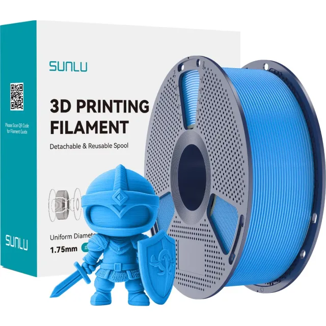 Sunlu 3D-filament PLA+ 1.75mm Cyaan 1kg
