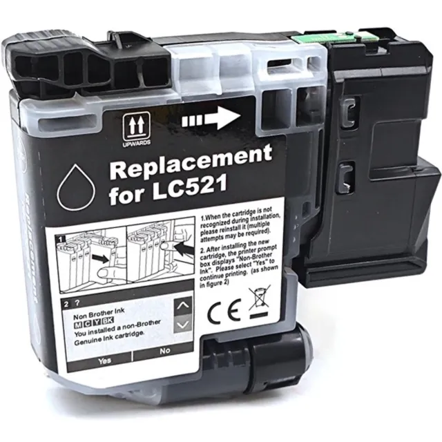 Inktkenners Inktcartridge Geschikt voor Brother LC-521 | Zwart Geschikt voor Brother DCP-J1260W - DCP-J1310DW - DCP-J1313DW - DCP-J1360DW - DCP-J1460DW